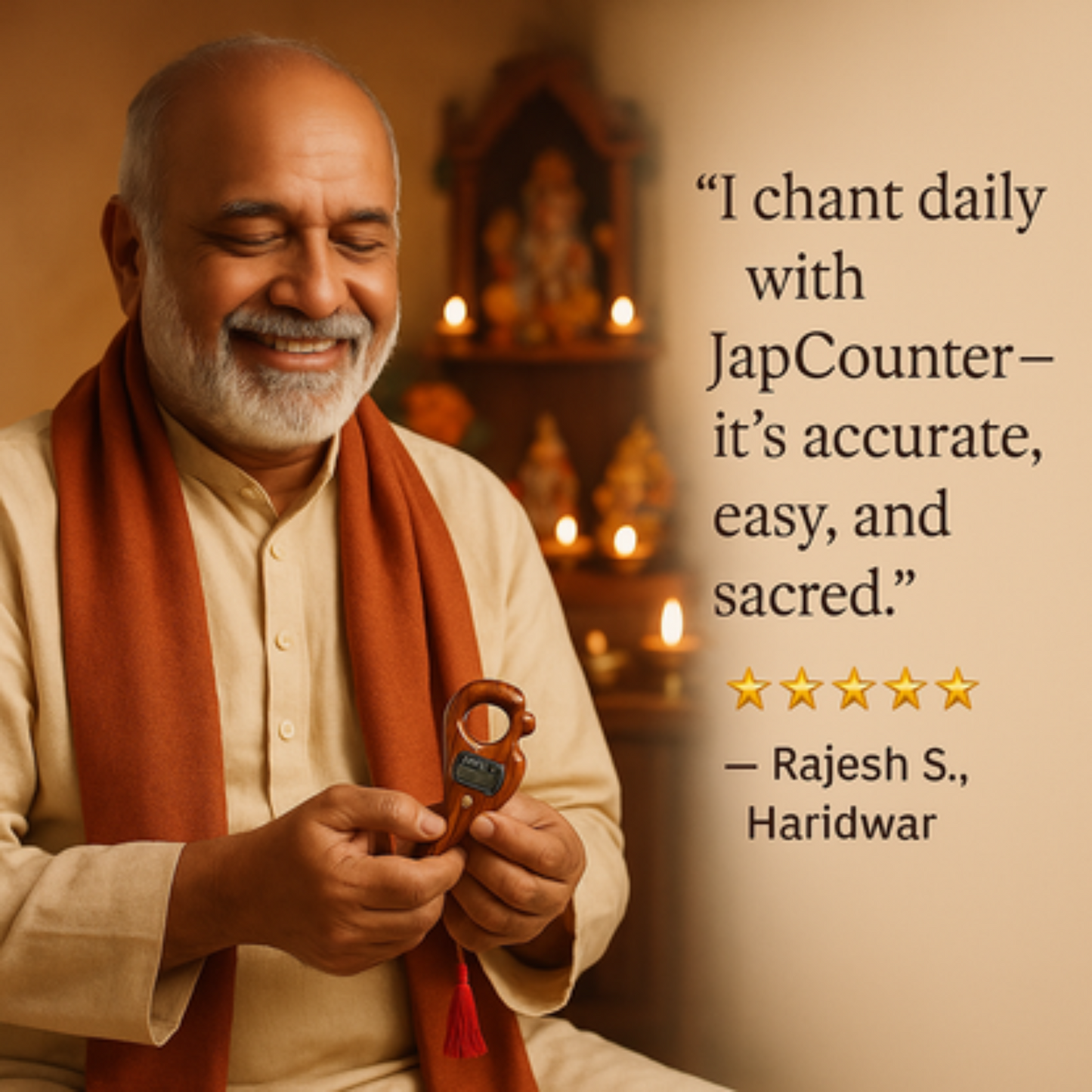 Ram Mandir Jap Mala Counter with Free Original Tulsi mala
