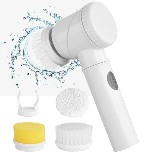 Multi-Functional Electric Cleaning Brush 5 in 1 Magic Power Scrubber with 5 Brush Heads