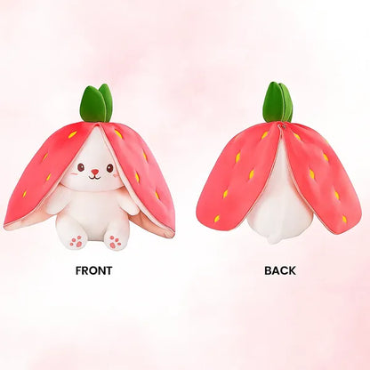 2-in-1 Reversible Bunny Plush – Cute Carrot Pillow with Hidden Easter Bunny (Soft Toy)